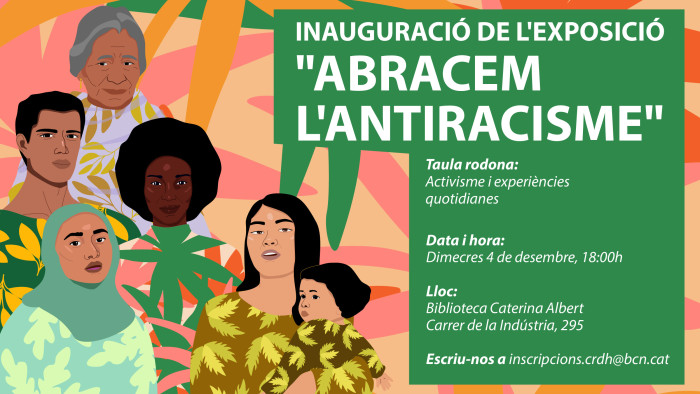 Cartell inauguració exposició 'Abracem l'antiracisme'