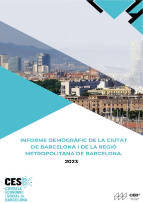 Portada de l'informe. Vistes de Barcelona.