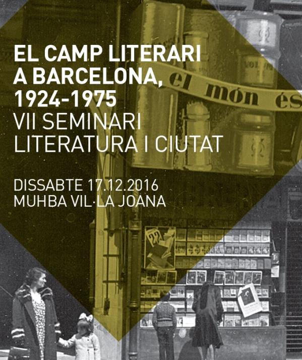 Seminari ‘El camp literari a Barcelona, 1924-1975’