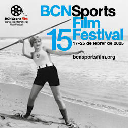 Bàner amb el text: BCN Sports Film Festival. 17-25 de febrer del 2025. 